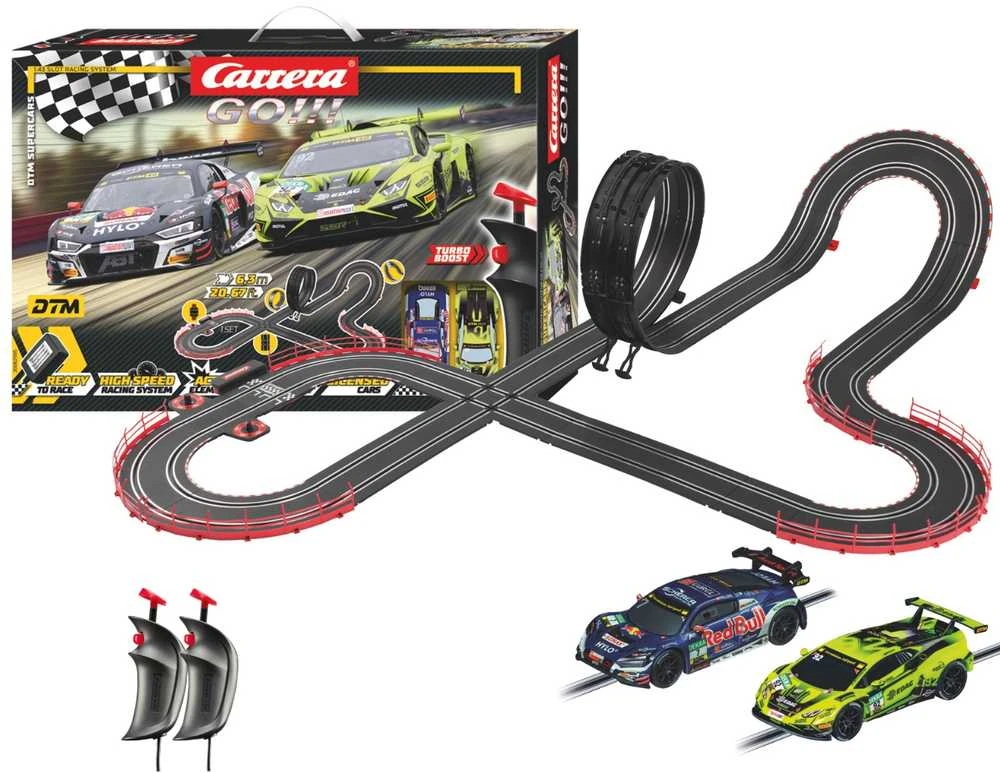Žaislinės lenktyninės trasos rinkinys Carrera GO!!! DTM 6,3 m