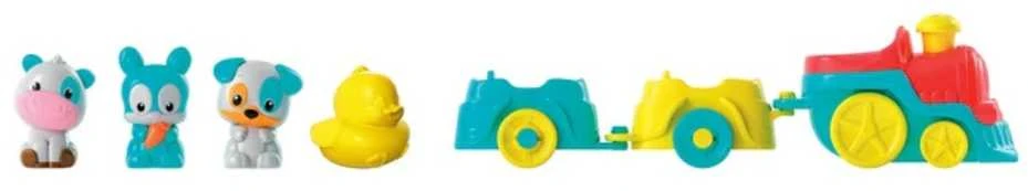 Traukinys su žaidimų rinkiniu fermos tema Clementoni