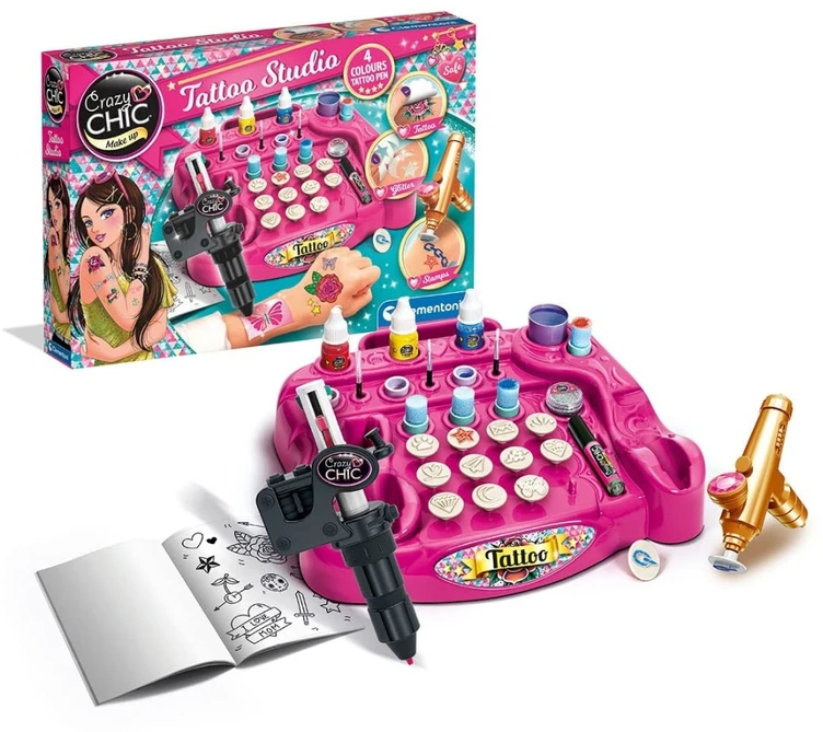 Clementoni rinkinys – Crazy Chic tatuiruočių studija