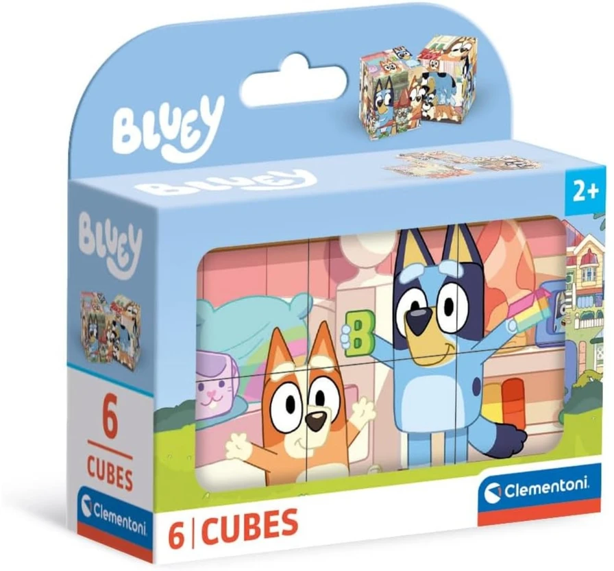 Bluey. 6 dalių Clementoni kaladėlės