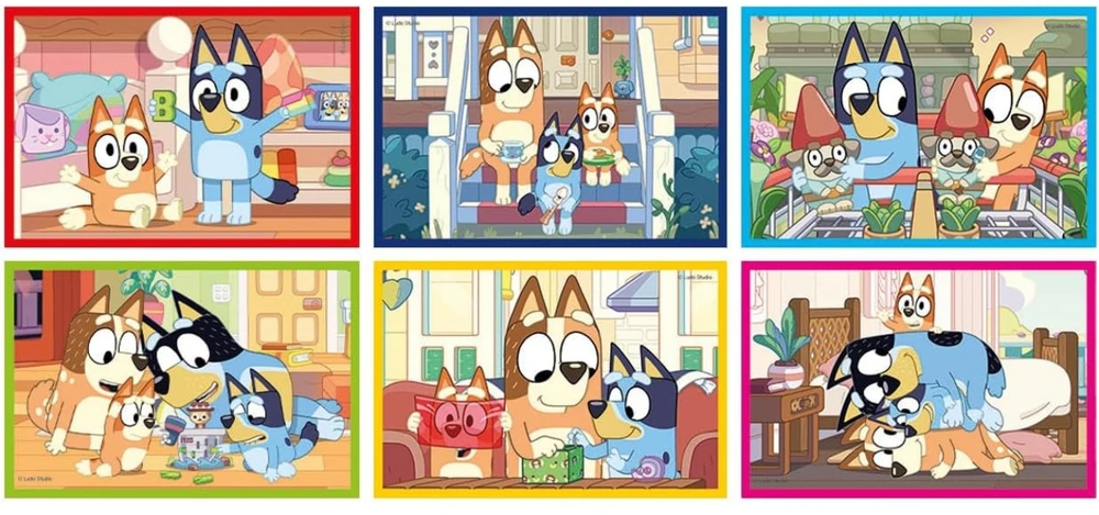 Bluey. 6 dalių Clementoni kaladėlės