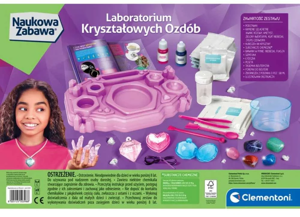 Eksperimentų rinkinys Clementoni Kristalų laboratorija