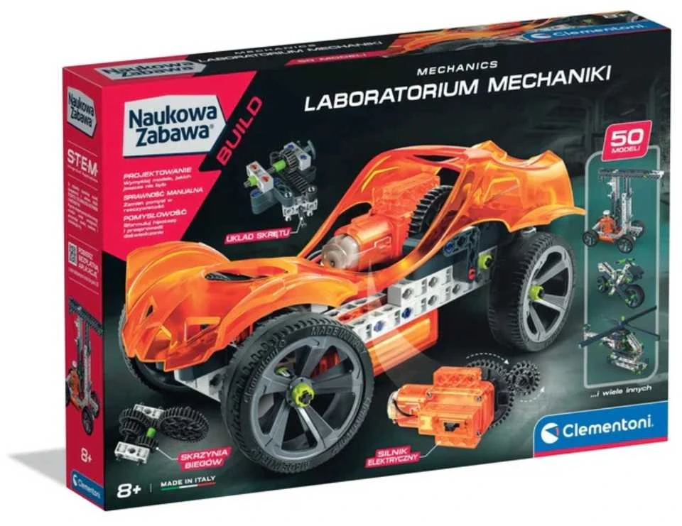 Mechanika Laboratorinis konstrukcijų rinkinys - Automobilis ir mechaninės konstrukcijos - Clementoni 50872