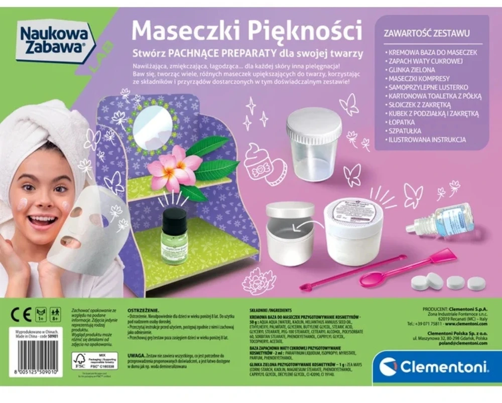 Grožio kaukių rinkinys vaikams Clementoni 50901