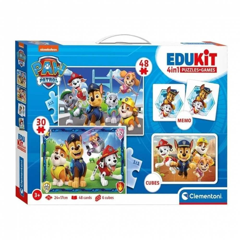 Clementoni Dėlionė Paw Patrol Edukit 4in1