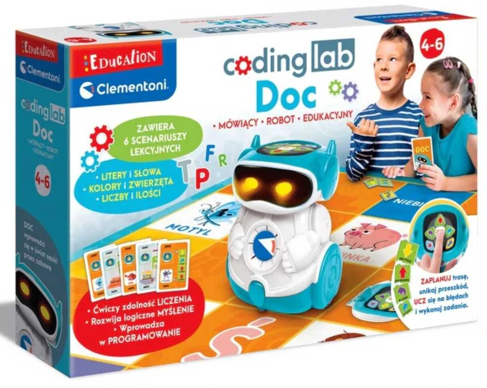 DOC - mokomasis robotas, skirtas mokytis programuoti - Clementoni 50730