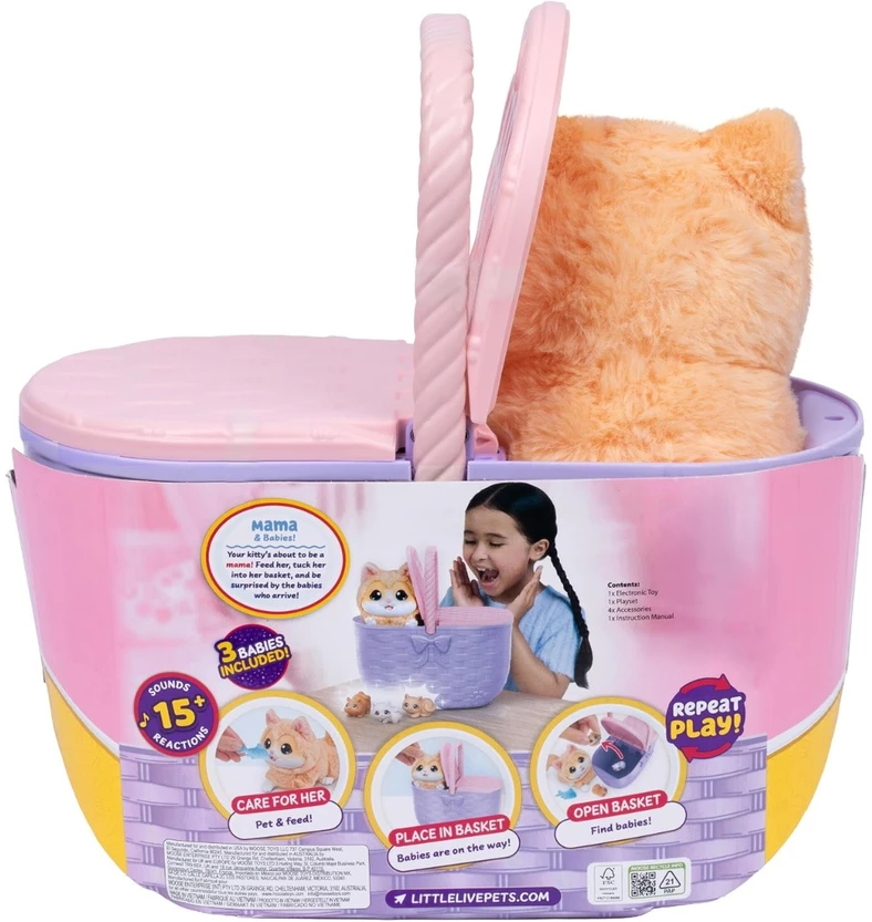 Cobi LITTLE LIVE PETS Interaktyvus rinkinys „Katė su kačiukais“