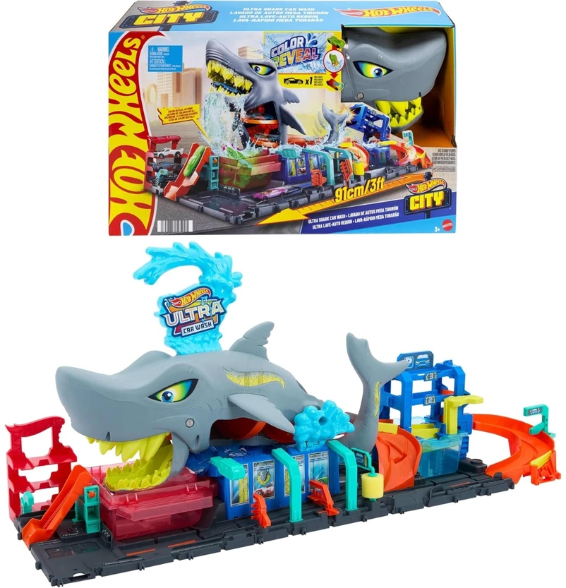 Hot Wheels Mattel HW rinkinys „Ryklio automobilių plovykla“