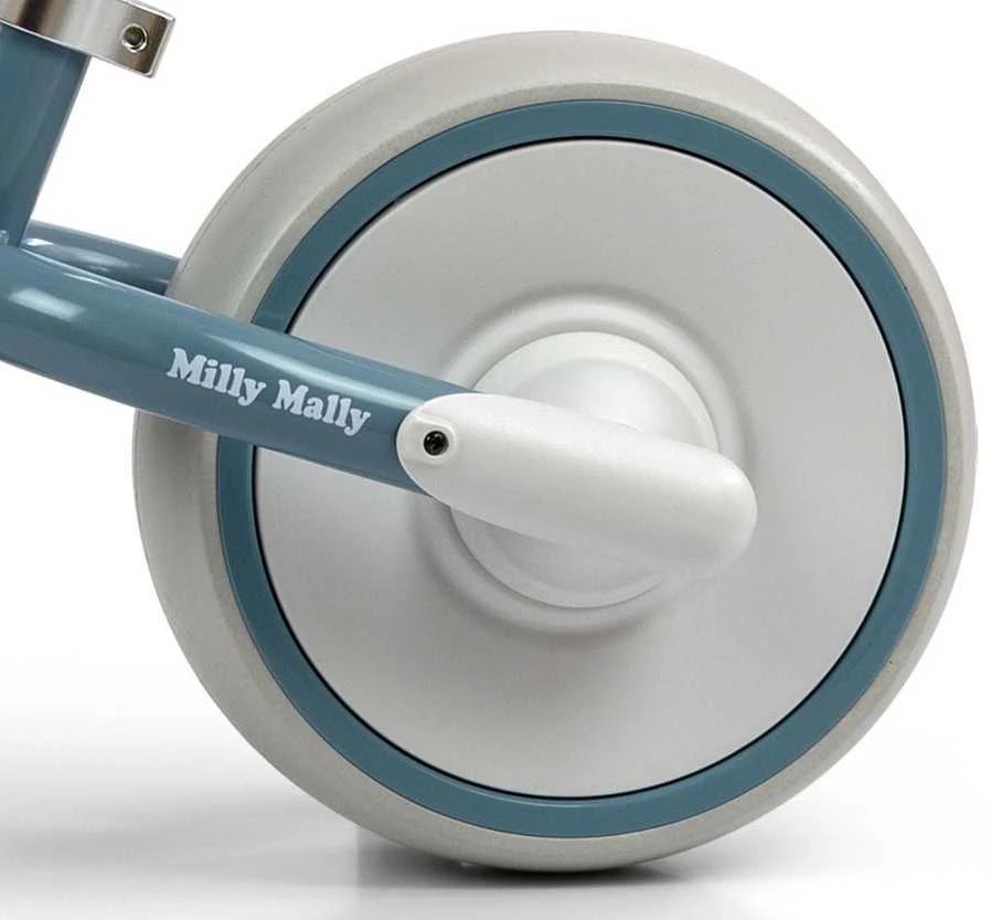Balansinis dviratukas vaikams mėlynas su patogia sėdyne Milly Mally