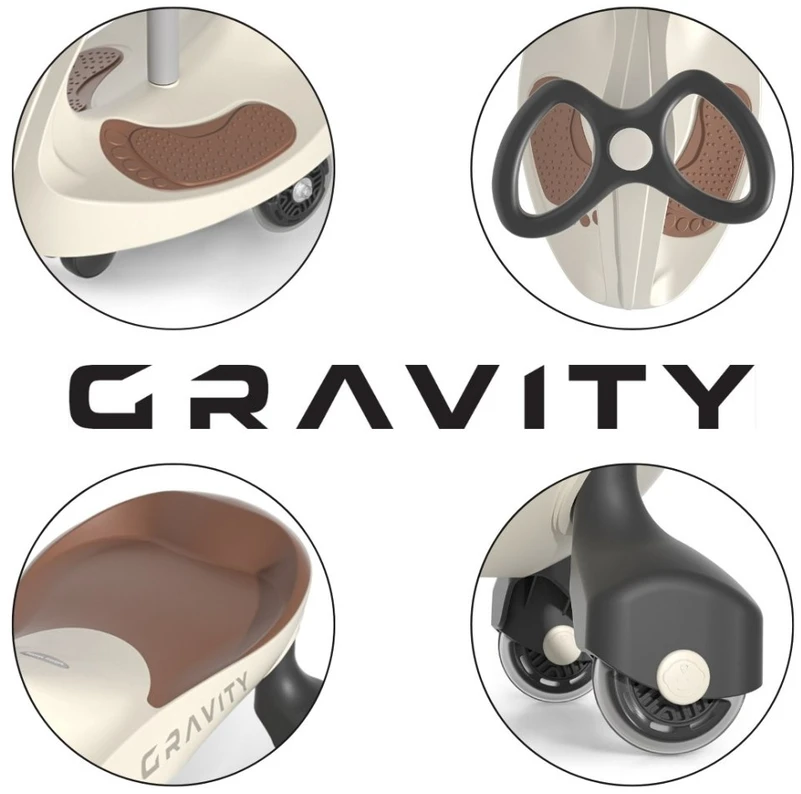 Milly Mally Jeździk „Gravity Ride-On“ smėlio-rudos spalvos