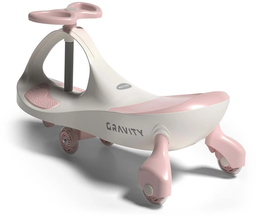 Milly Mally Jeździk „Gravity Ride-on“ kreminės-rožinės spalvos vežimėlis
