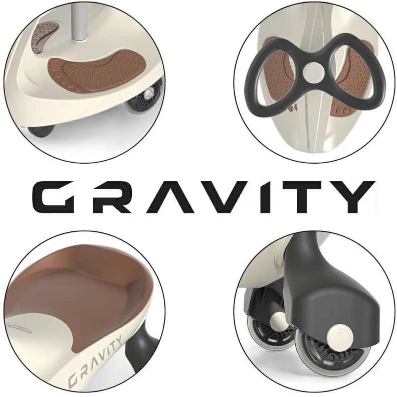 Milly Mally Jeździk „Gravity Ride-On“ smėlio-rudos spalvos