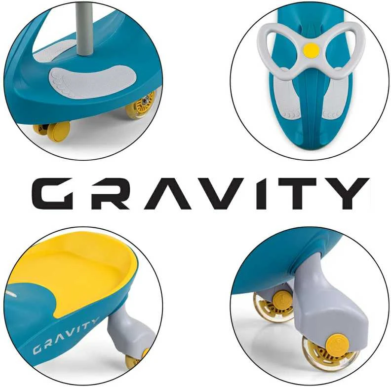 Vaikiškas balansinis dviratis Gravity Milly Mally žaliai geltonas