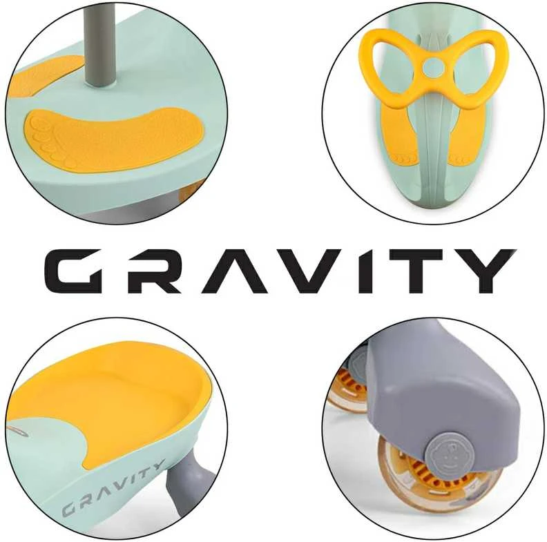 Milly Mally Gravity Lime Geltona Gravity Ride On