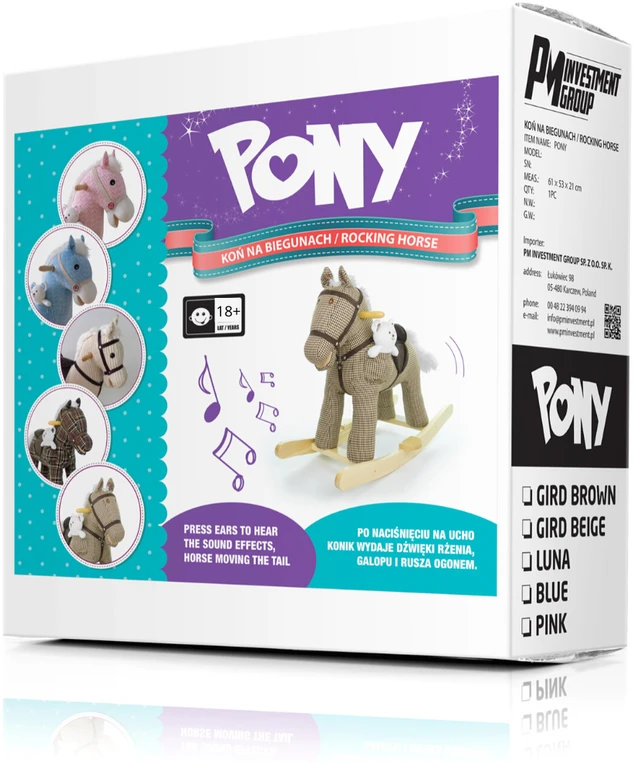 Supamas arkliukas su melodija Milly Mally Pony violetinis