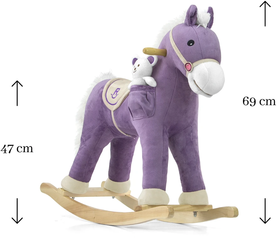 Supamas arkliukas su melodija Milly Mally Pony violetinis