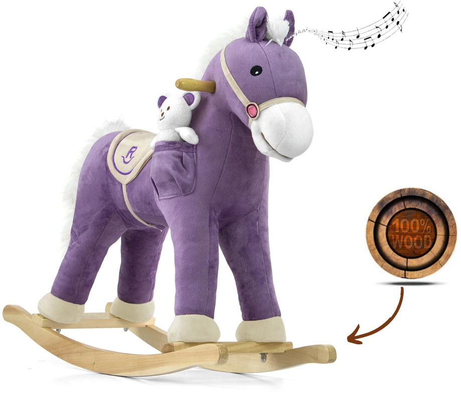 Supamas arkliukas su melodija Milly Mally Pony violetinis