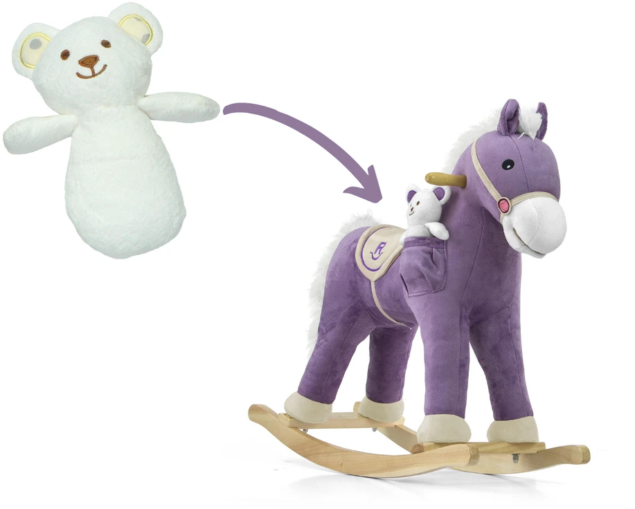 Supamas arkliukas su melodija Milly Mally Pony violetinis