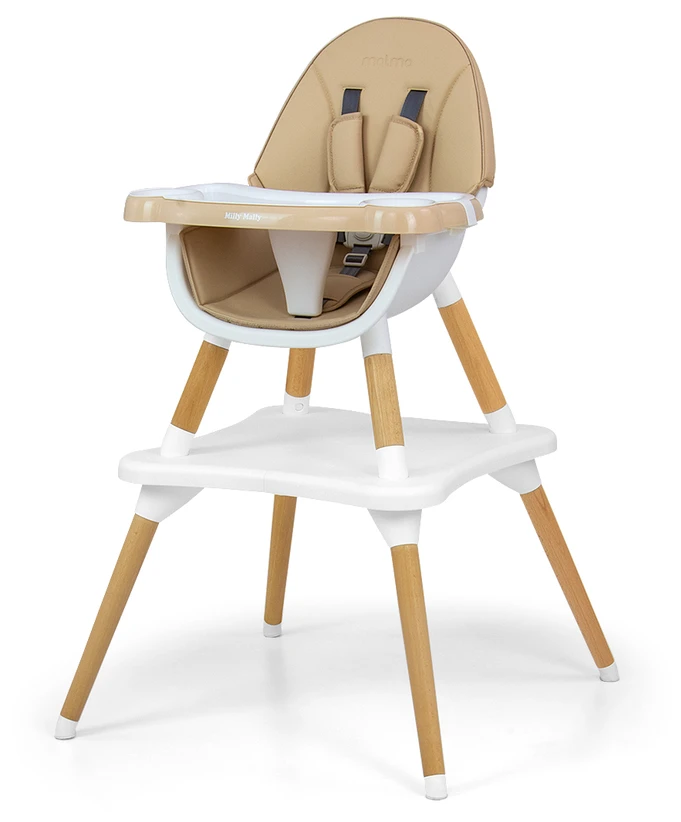 MILLY MALLY 2-in-1 maitinimo kėdė Malmė, smėlio spalvos
