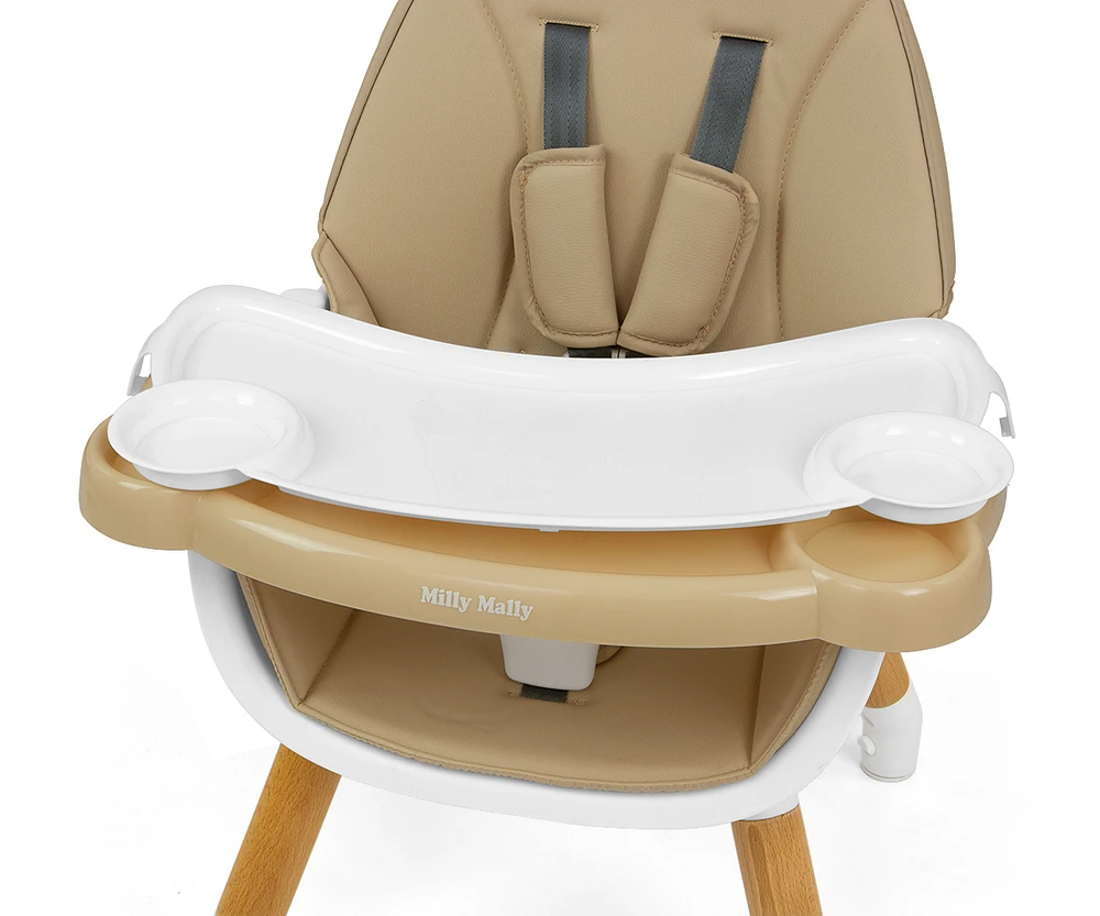 MILLY MALLY 2-in-1 maitinimo kėdė Malmė, smėlio spalvos