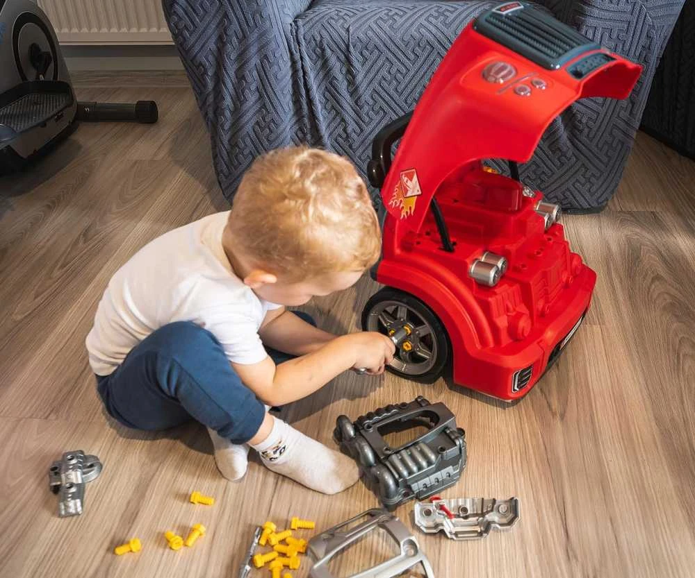 Realistiškas automobilio priekio modelis su atidaromu gaubtu Milly Mally N-GINE raudonas