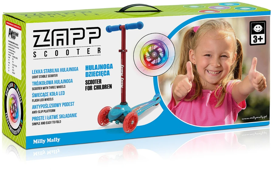 MILLY MALLY Motoroleris Zapp Tamsiai mėlynas