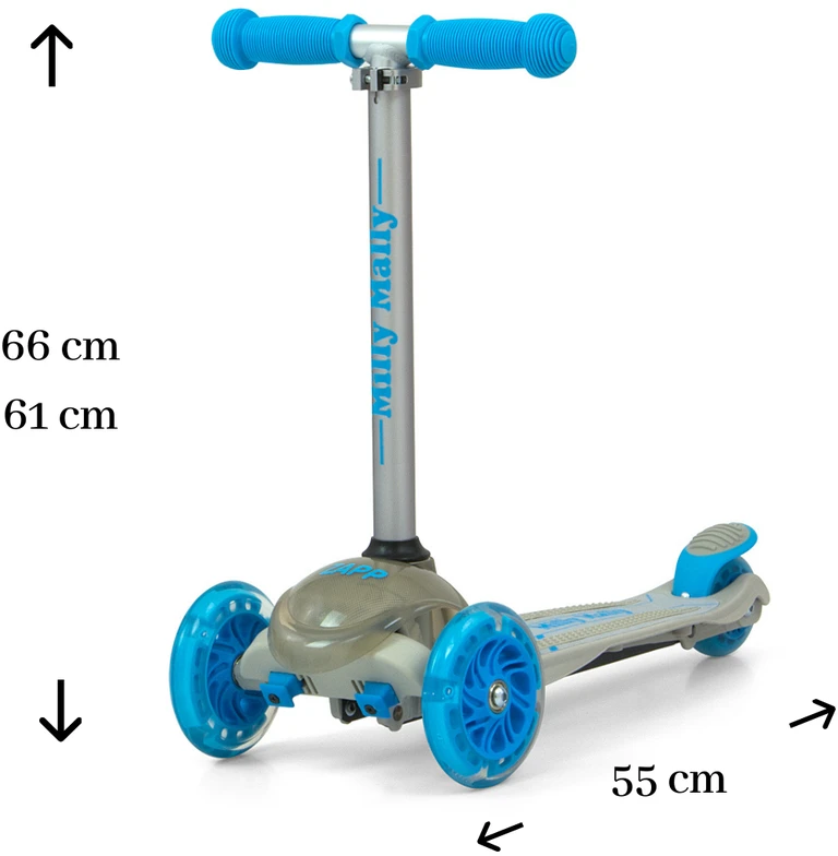 MILLY MALLY Motoroleris SCOOTER Zapp pilkas