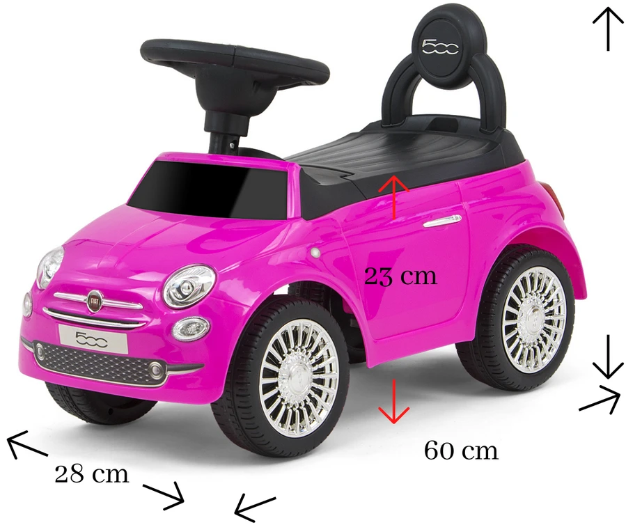 Milly Mally Fiat 500 transporto priemonė, Rožinė