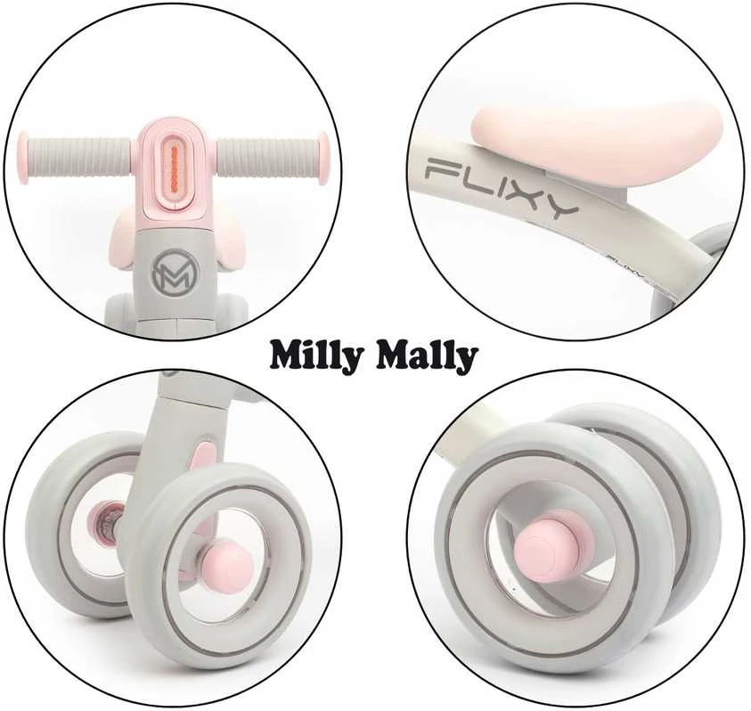 Milly Mally Rožinė Balansinis dviratukas Flixy, Rožinė