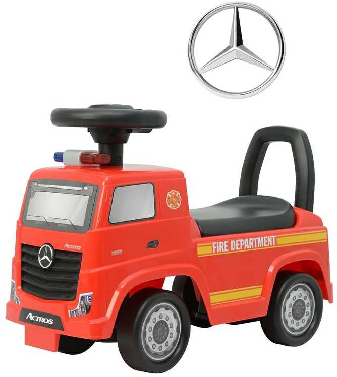 MILLY MALLY Važiuoklė Mercedes-Benz Actros ugniagesių automobilis raudonas