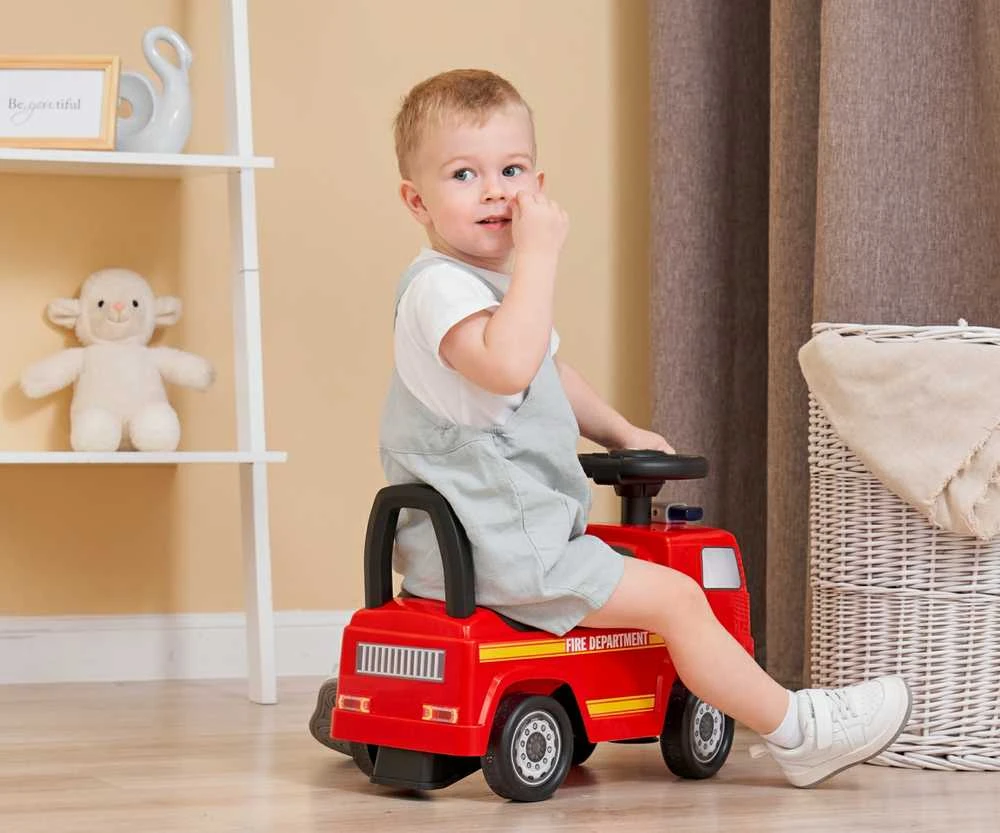 MILLY MALLY Važiuoklė Mercedes-Benz Actros ugniagesių automobilis raudonas