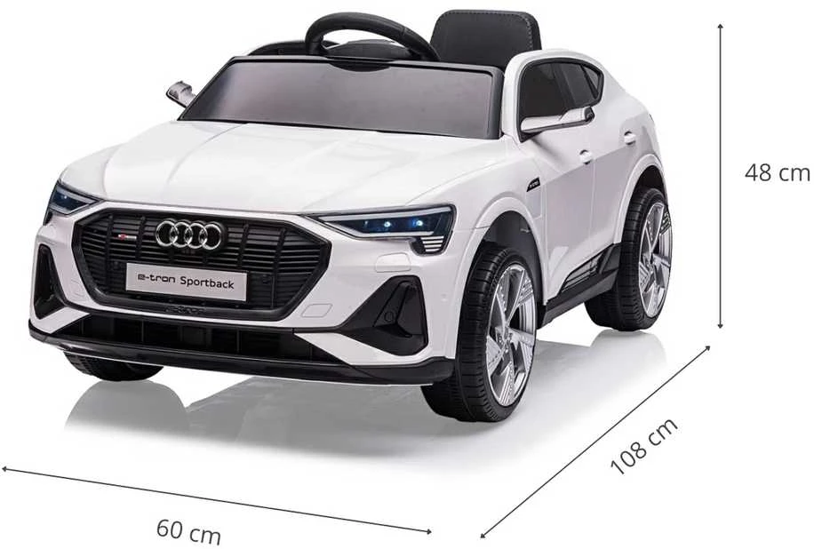 Milly Mally Audi E-Tron Sportback Baltas akumuliatoriumi varoma transporto priemonė