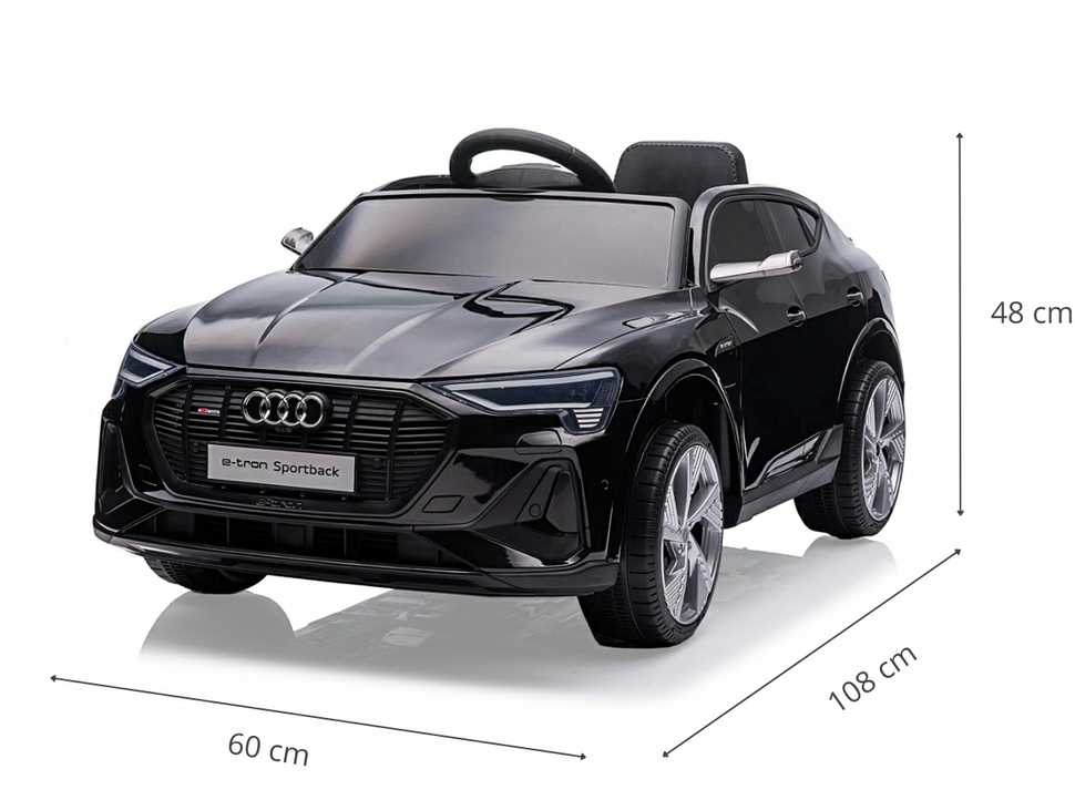 Milly Mally Akumuliatorinė transporto priemonė Audi E-Tron Sportback 4x4 Juoda
