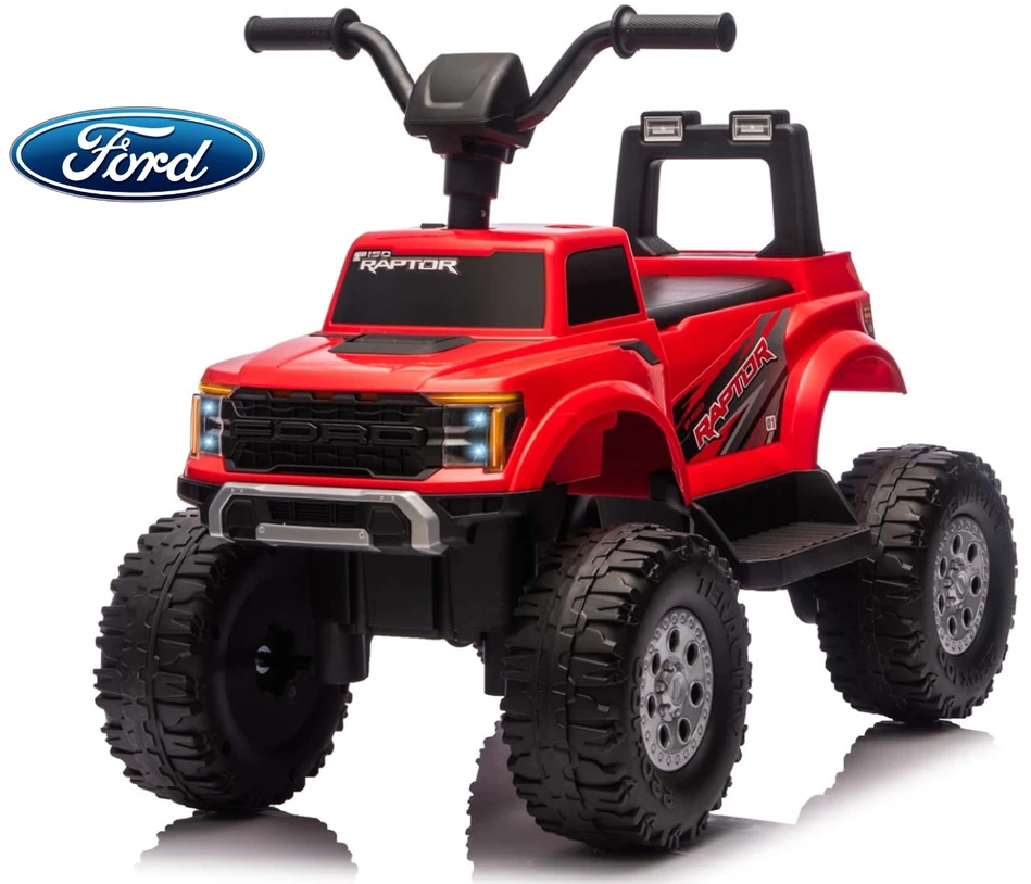 Ford F-150 Raptor Milly Mally elektrinis važiuojamas raudonas automobilis