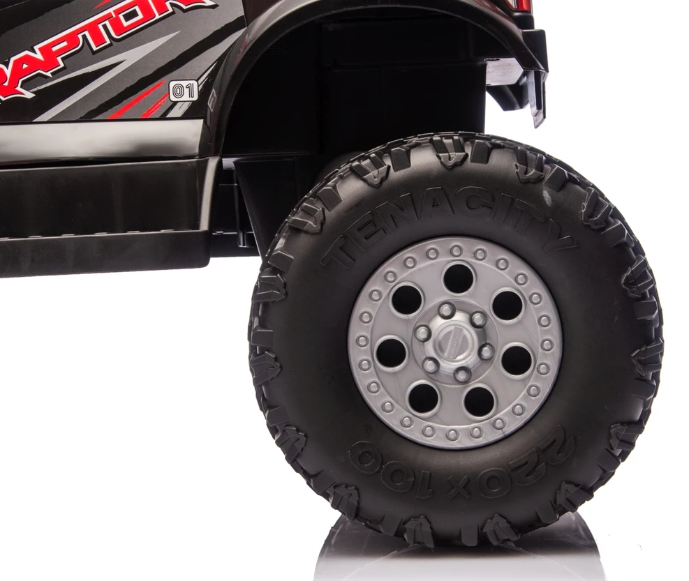 Ford F-150 Raptor Milly Mally elektrinis vaikiškas automobilis juodos spalvos