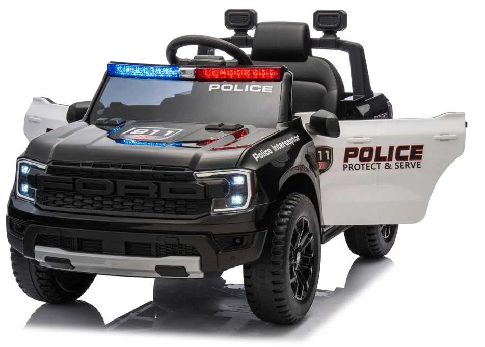 Milly Mally Elektromobilis Ford Ranger Police Juodas