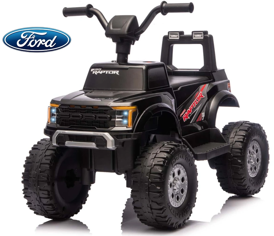 Ford F-150 Raptor Milly Mally elektrinis vaikiškas automobilis juodos spalvos