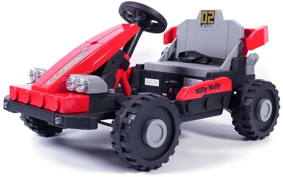 Elektrinis vaikiškas automobilis Milly Mally Prime 2in1 raudonas
