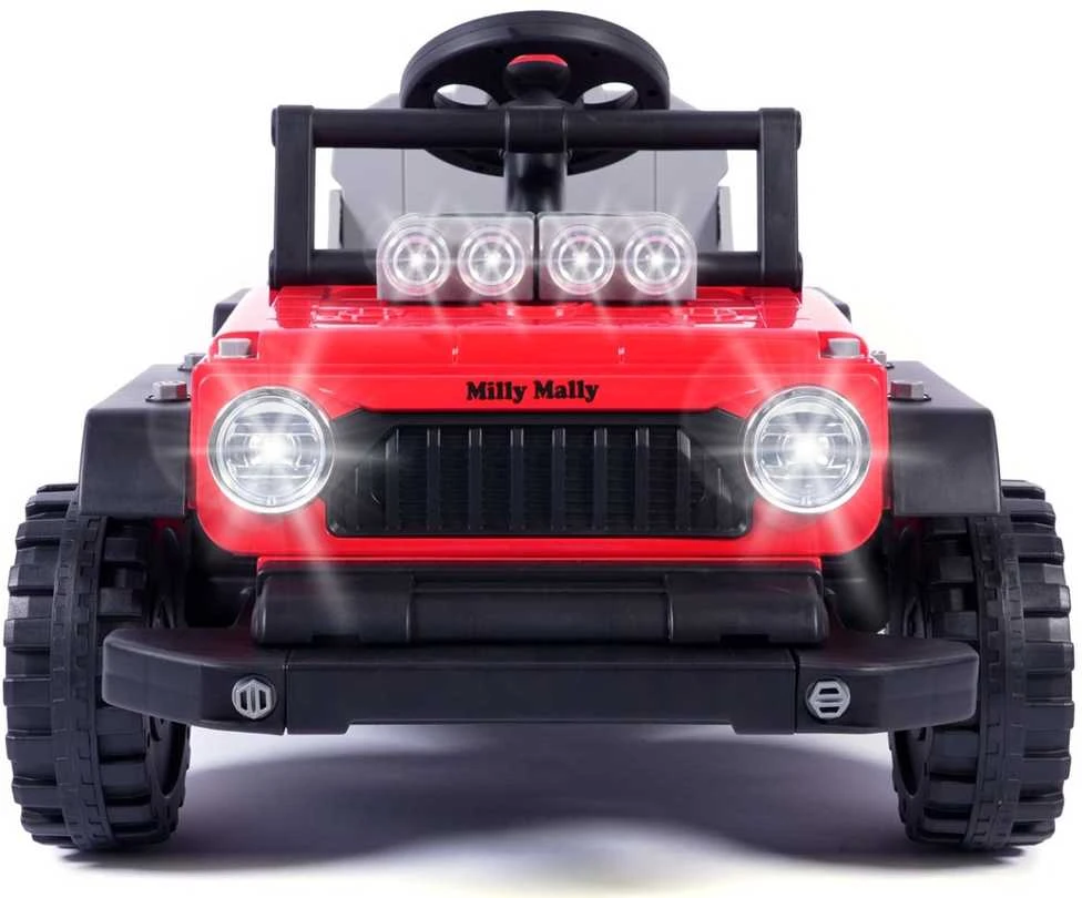 Elektrinis vaikiškas automobilis Milly Mally Prime 2in1 raudonas
