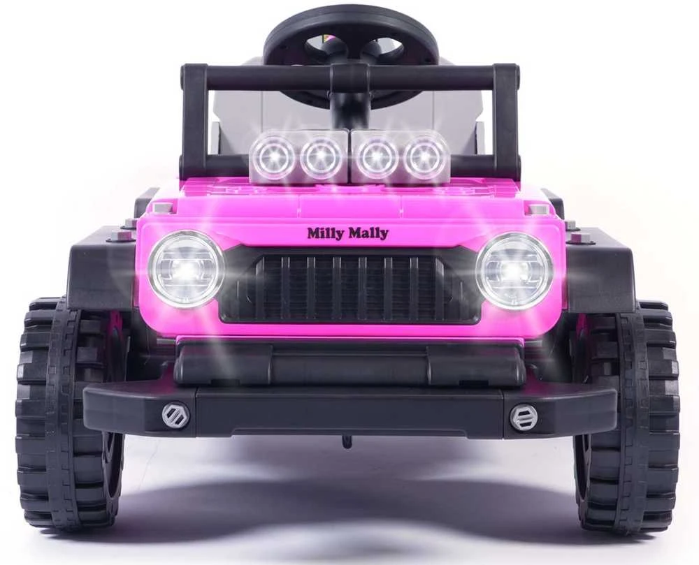 Elektrinis vaikiškas automobilis Milly Mally Prime 2in1 rožinis