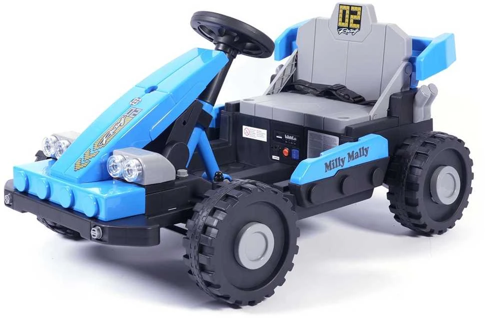 Elektrinis vaikiškas automobilis Milly Mally Prime 2in1 mėlynas