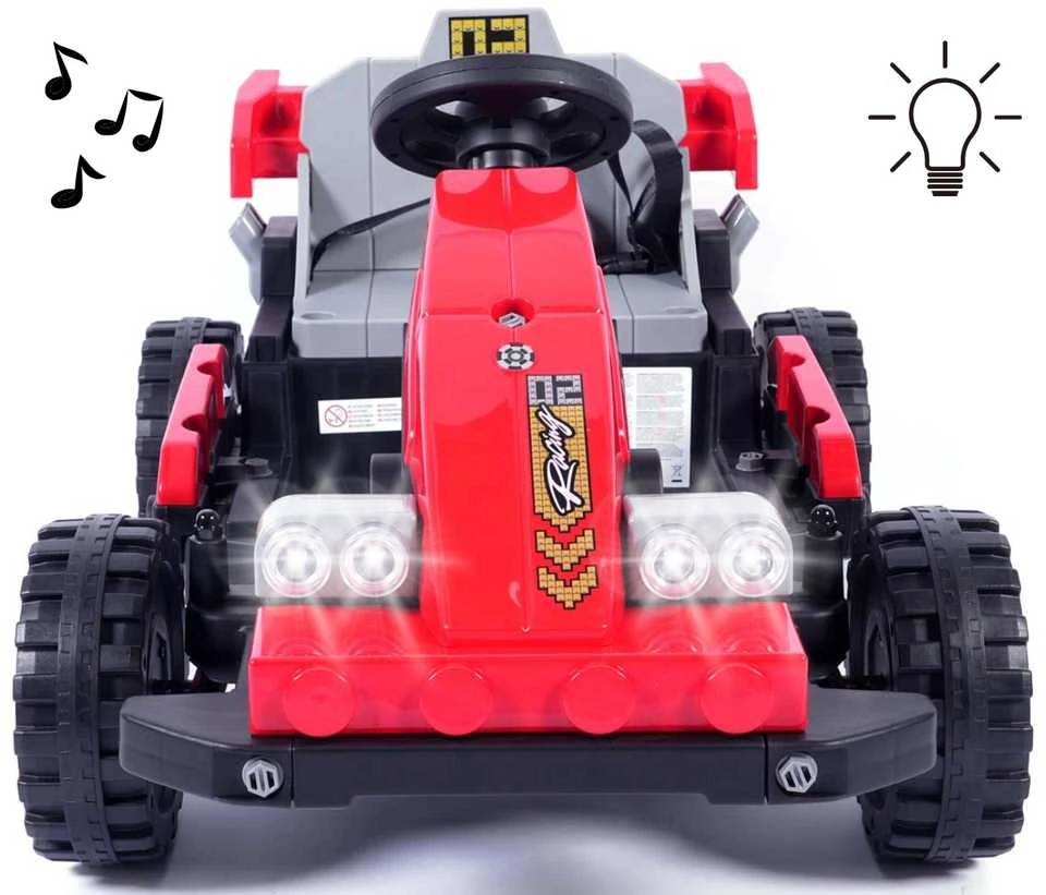 Elektrinis vaikiškas automobilis Milly Mally Prime 2in1 raudonas