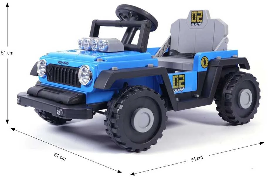 Elektrinis vaikiškas automobilis Milly Mally Prime 2in1 mėlynas