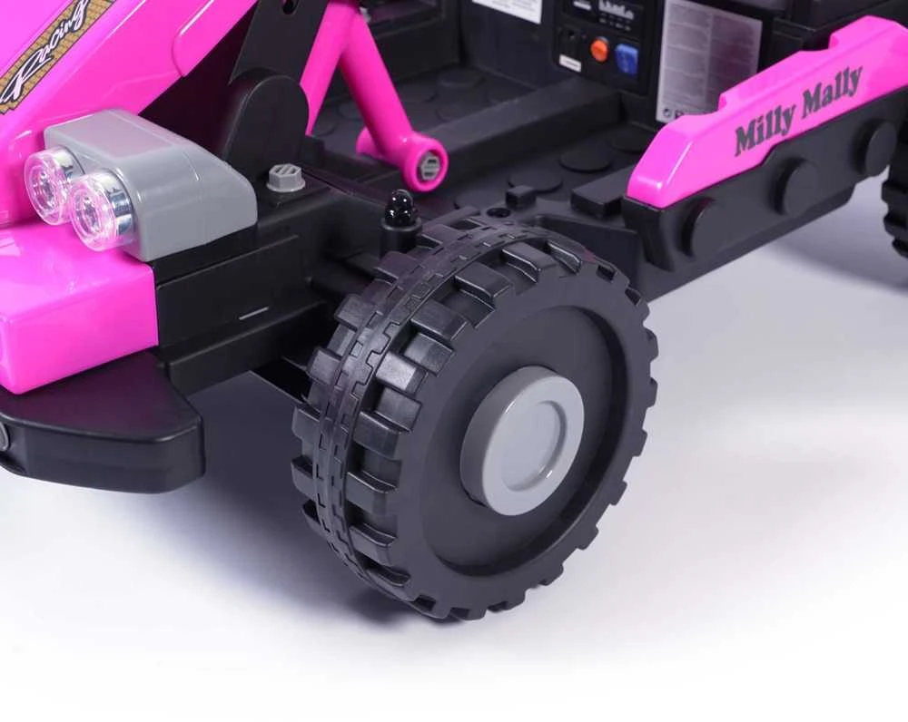 Elektrinis vaikiškas automobilis Milly Mally Prime 2in1 rožinis