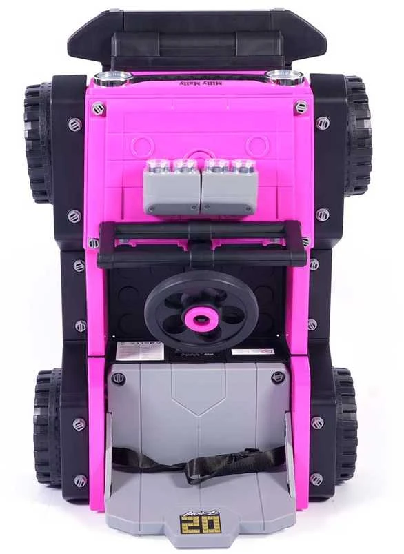 Elektrinis vaikiškas automobilis Milly Mally Prime 2in1 rožinis
