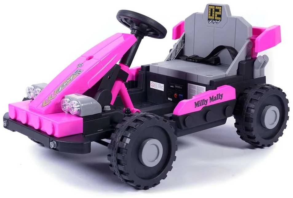 Elektrinis vaikiškas automobilis Milly Mally Prime 2in1 rožinis