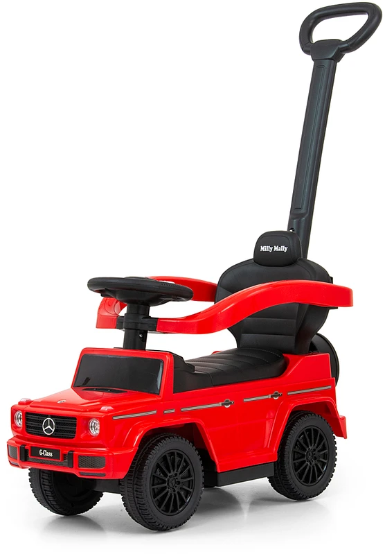 Paspirtukas su vairavimo rankena MERCEDES G350d Milly Mally raudonas