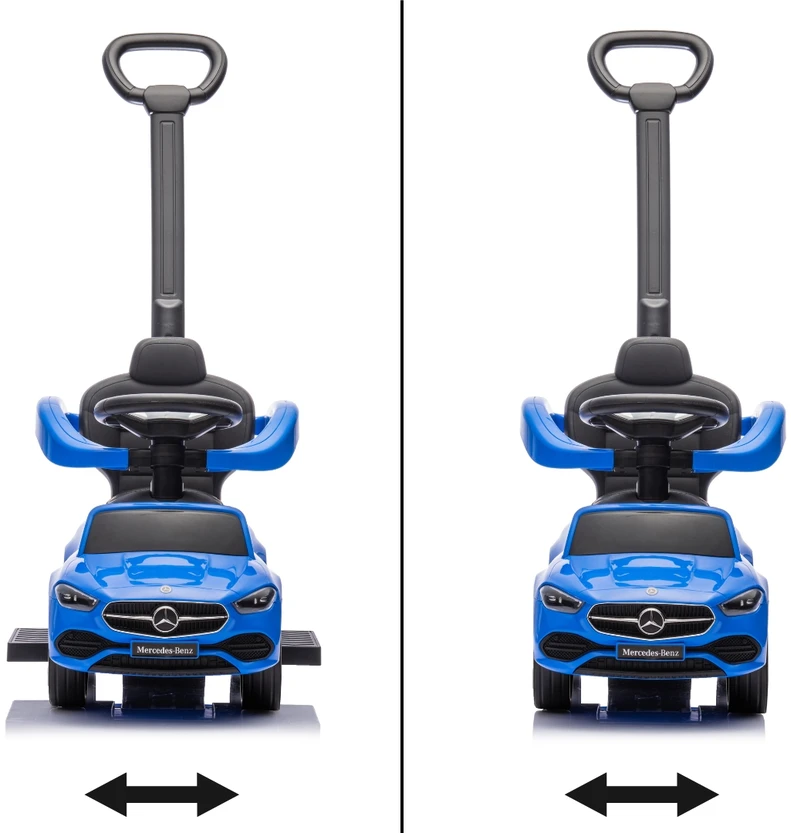 Motoroleris su vairavimo rankena MERCEDES C-Class Deluxe Milly Mally Mėlyna