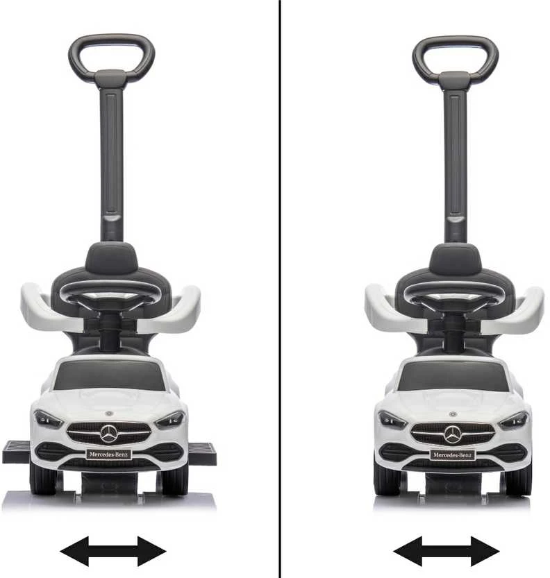 Motoroleris su vairavimo rankena MERCEDES C-Class Deluxe Milly Mally Baltas