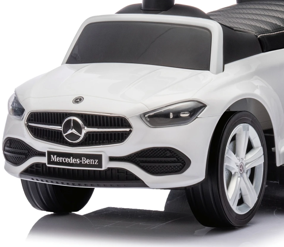 Motoroleris su vairavimo rankena MERCEDES C-Class Deluxe Milly Mally Baltas